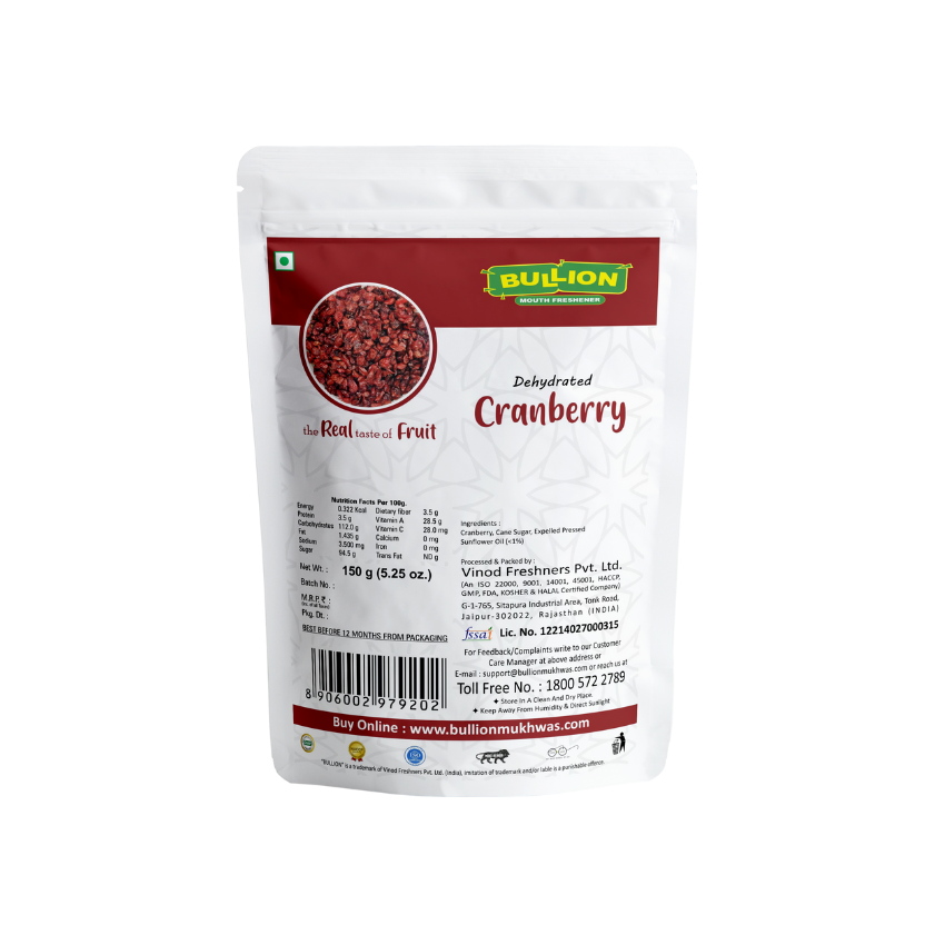 Bullion Dehydrated Cranberry (150g)